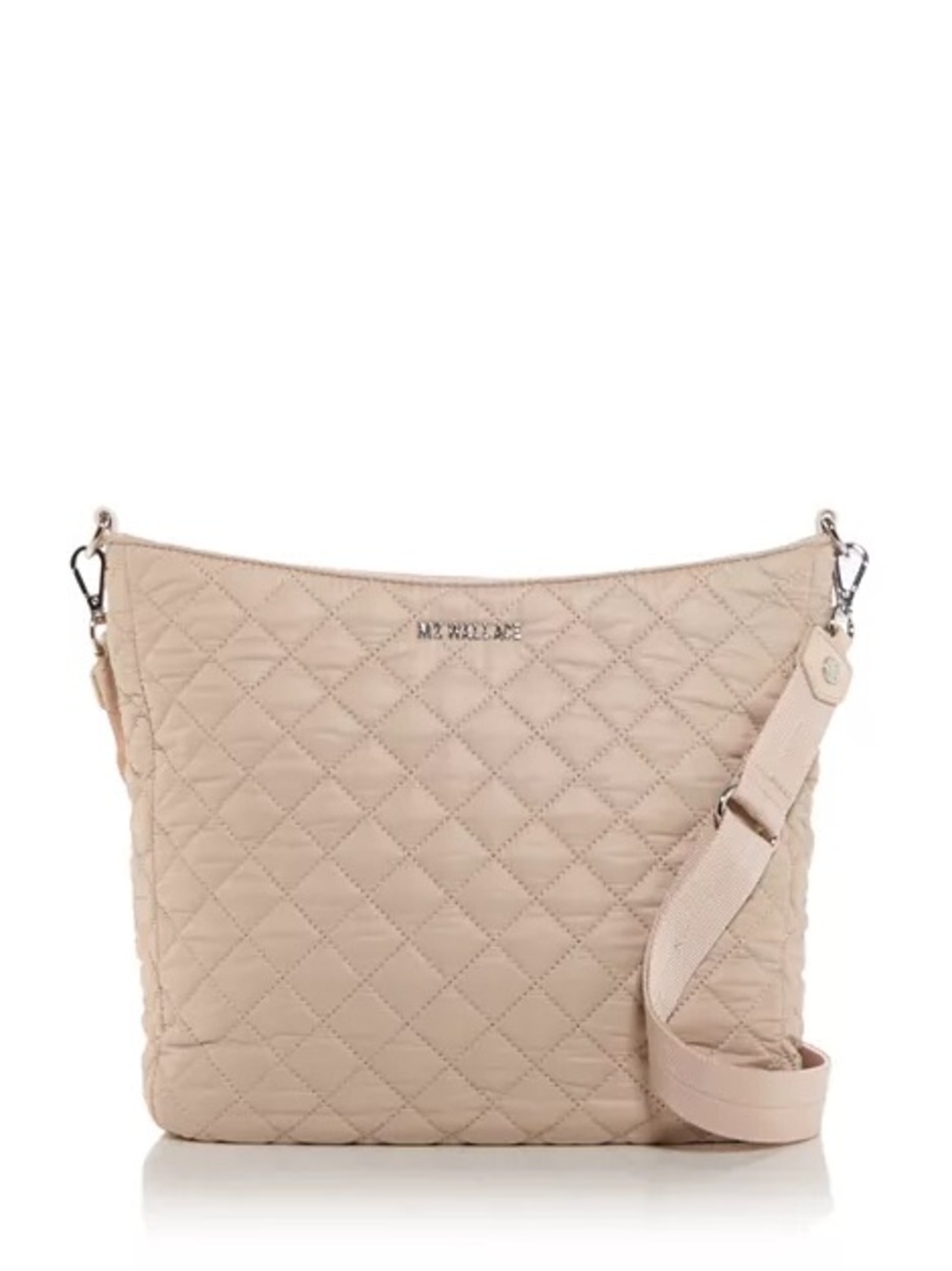 MZ Wallace Quilted Shoulder/Crossbody Hobo Bag in Pale Pink